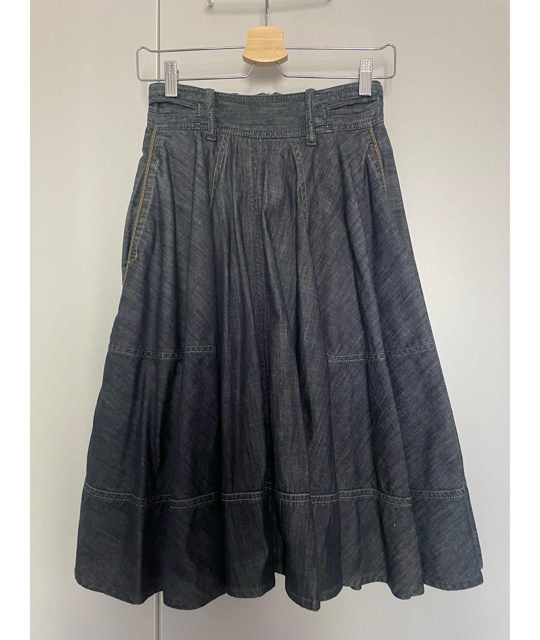 DIESEL Серая деним юбка миди, фото 6