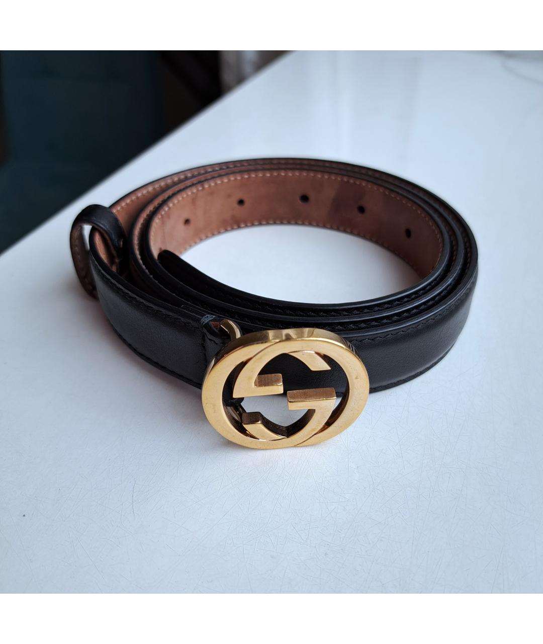 GUCCI Коричневый кожаный ремень, фото 4