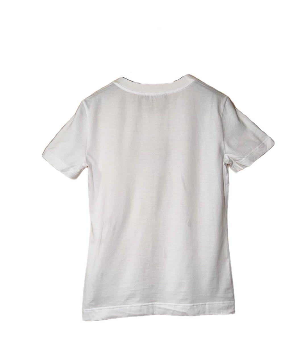 DOLCE&GABBANA Белая хлопковая футболка, фото 2