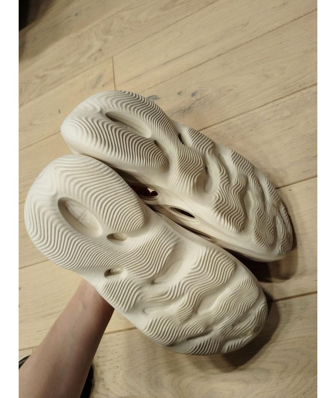 ADIDAS YEEZY Белые резиновые шлепанцы, фото 4