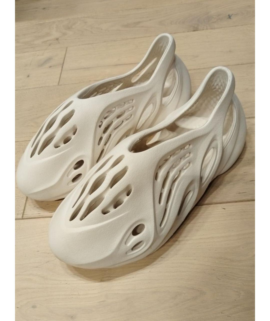 ADIDAS YEEZY Белые резиновые шлепанцы, фото 6