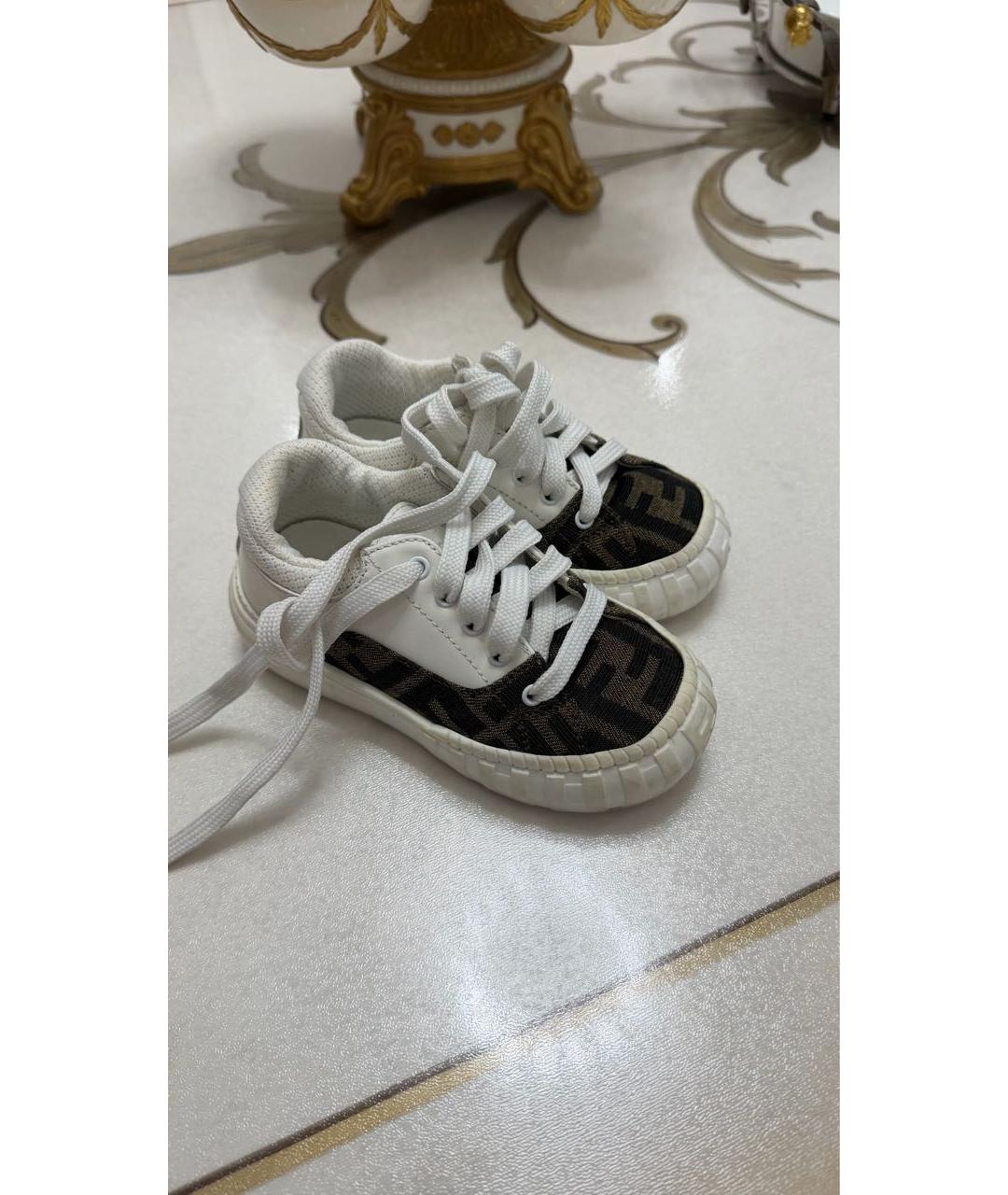 FENDI Белые кеды, фото 5