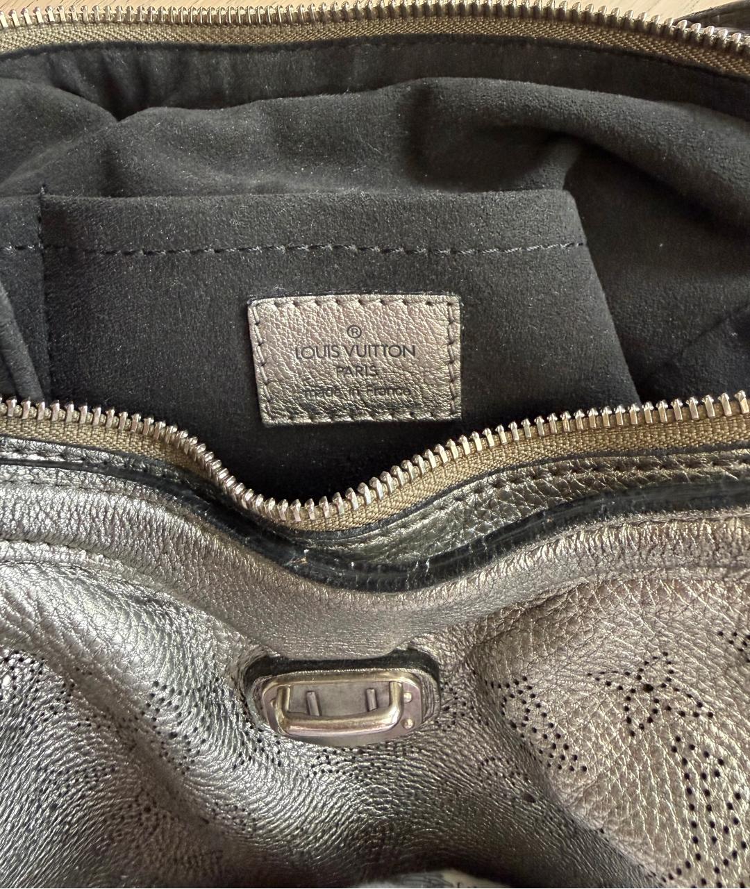LOUIS VUITTON Серебряная кожаная сумка через плечо, фото 5