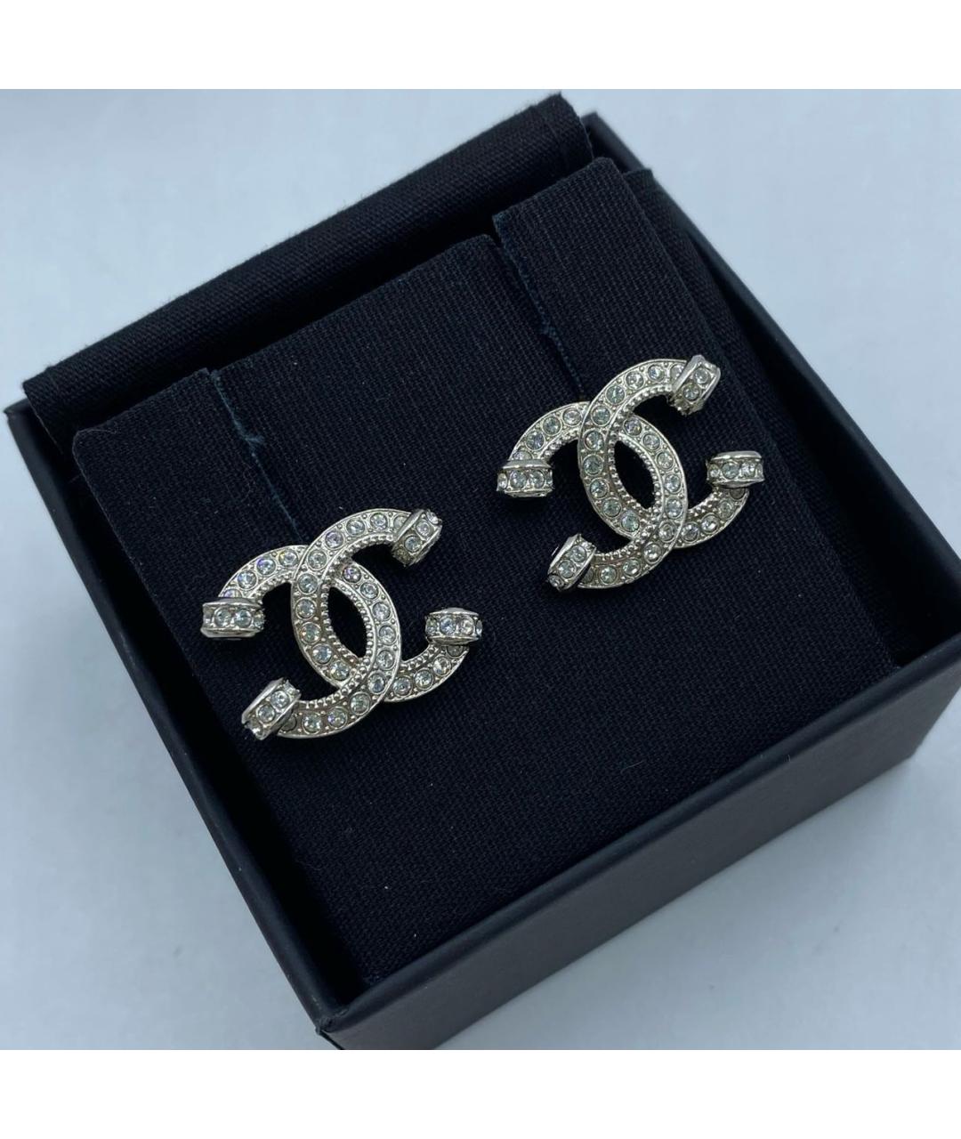 CHANEL Серебряные серьги, фото 2