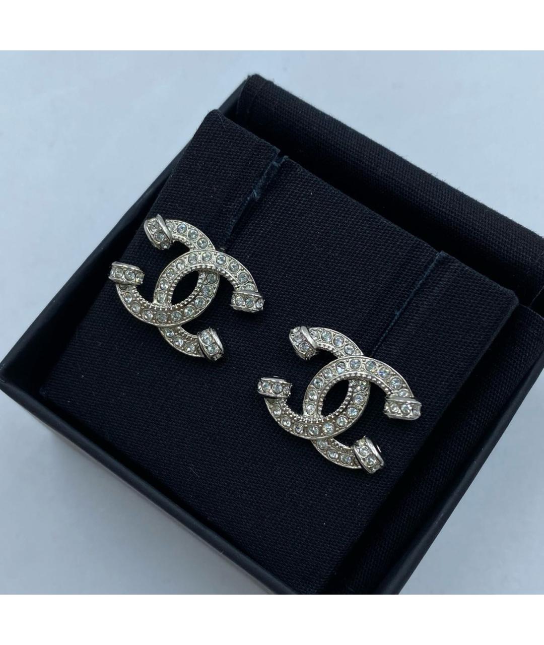 CHANEL Серебряные серьги, фото 3