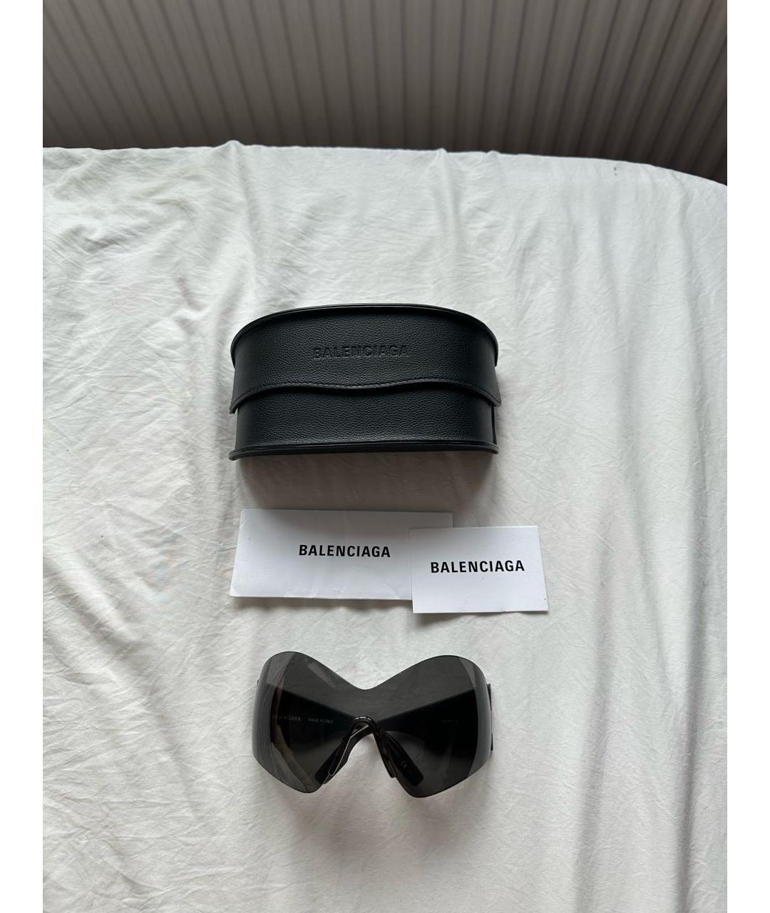 BALENCIAGA Черные пластиковые солнцезащитные очки, фото 8