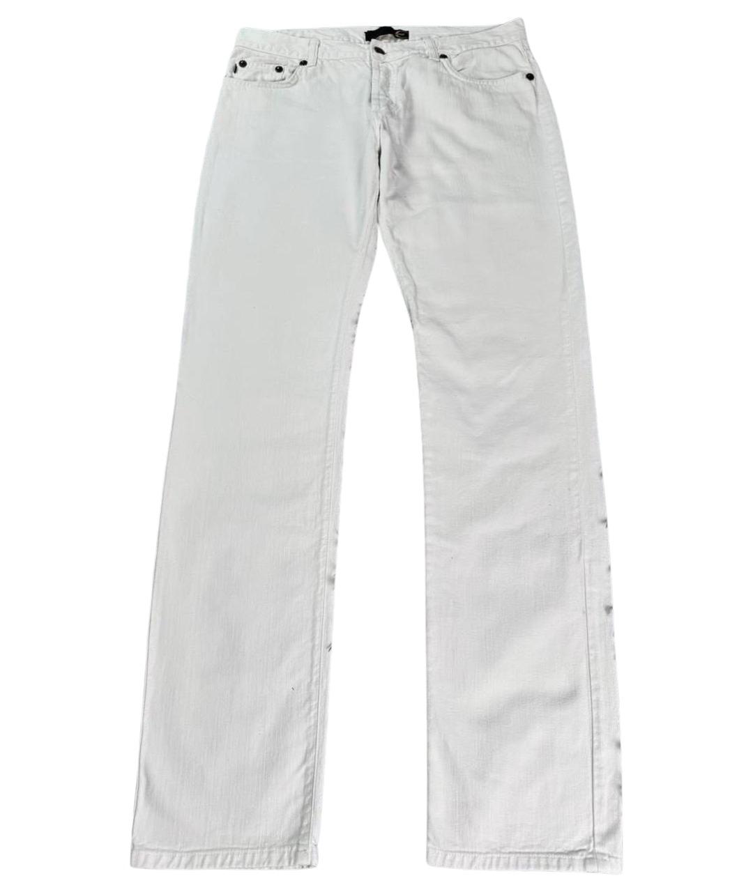 JUST CAVALLI Белые хлопковые джинсы скинни, фото 1