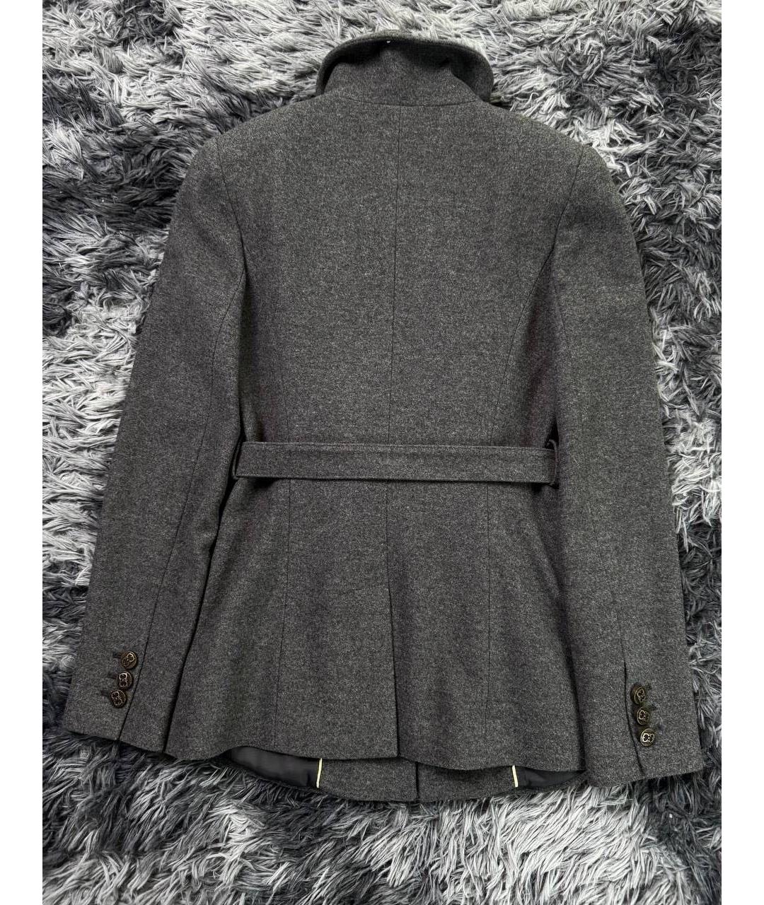 CAVALLI CLASS Антрацитовое шерстяное пальто, фото 2