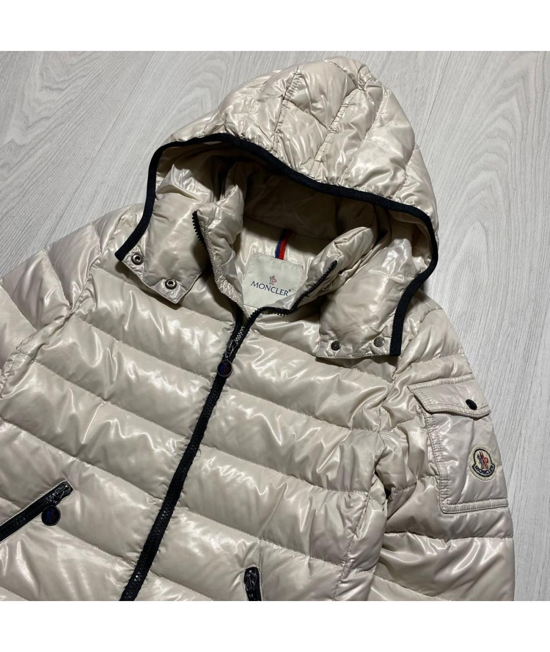 MONCLER Бежевый пуховик, фото 2