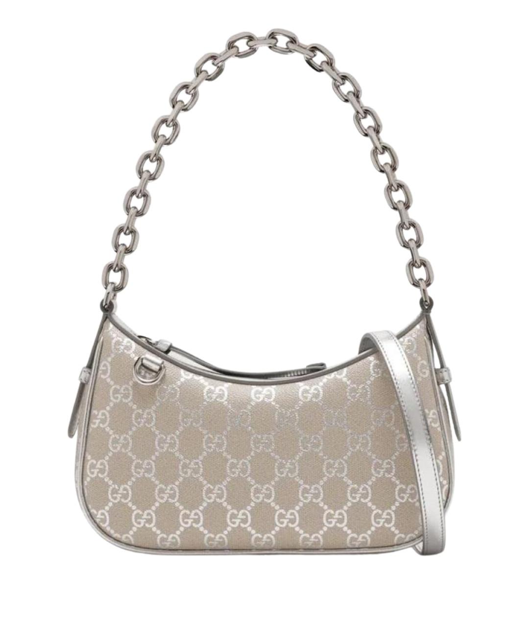 GUCCI Бежевая кожаная сумка с короткими ручками, фото 1