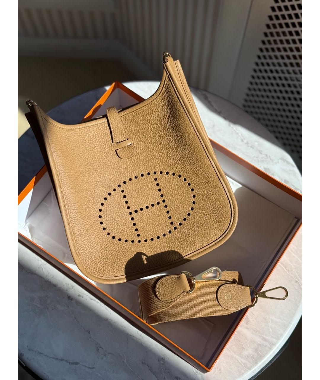 HERMES Коричневая кожаная сумка через плечо, фото 2