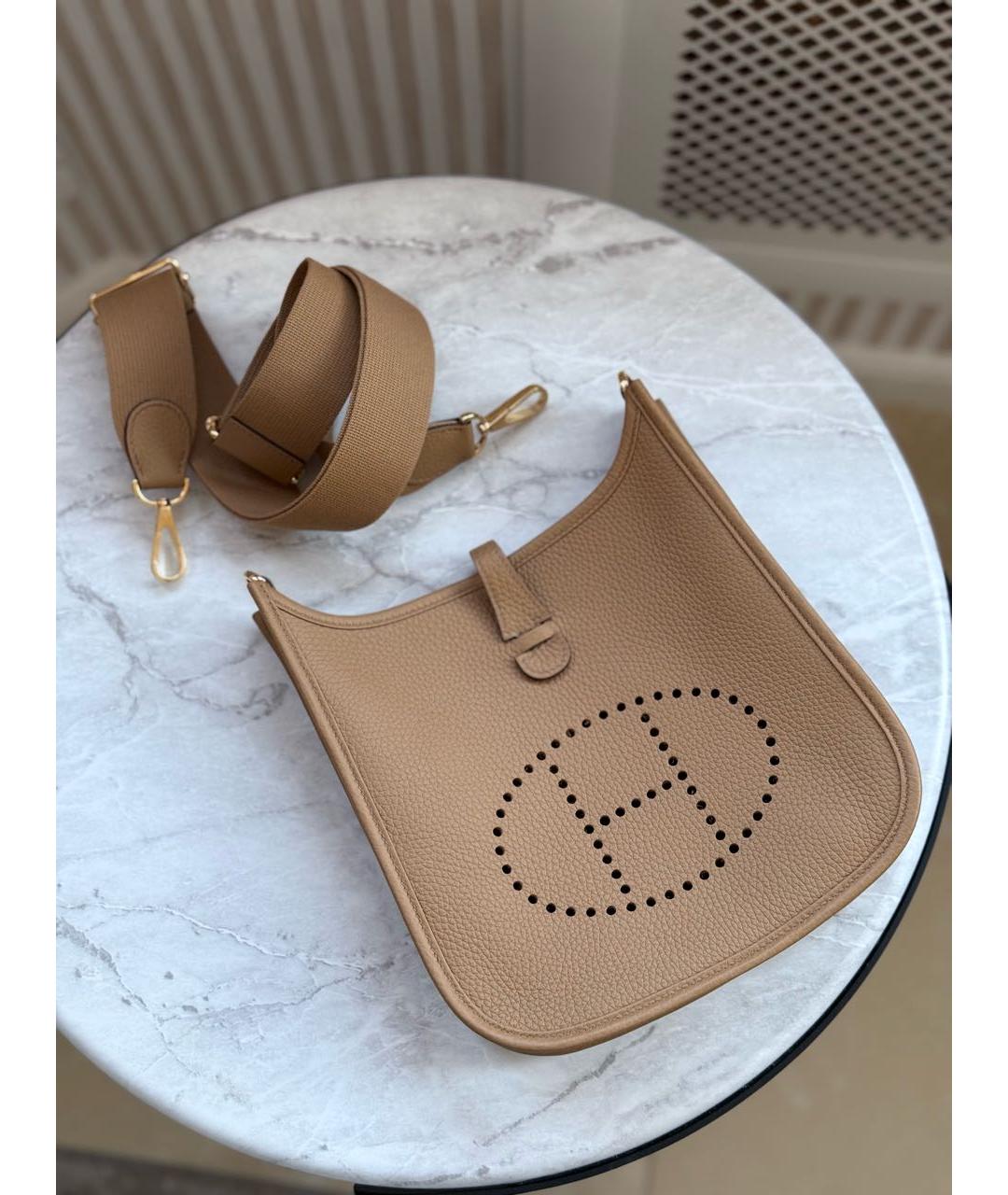 HERMES Коричневая кожаная сумка через плечо, фото 3