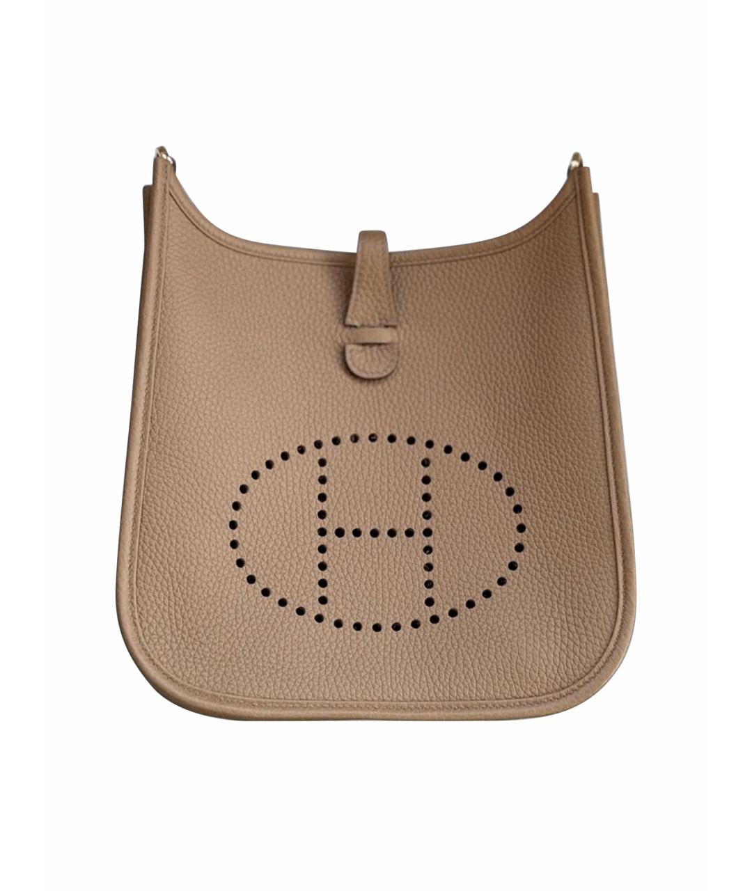 HERMES Коричневая кожаная сумка через плечо, фото 1