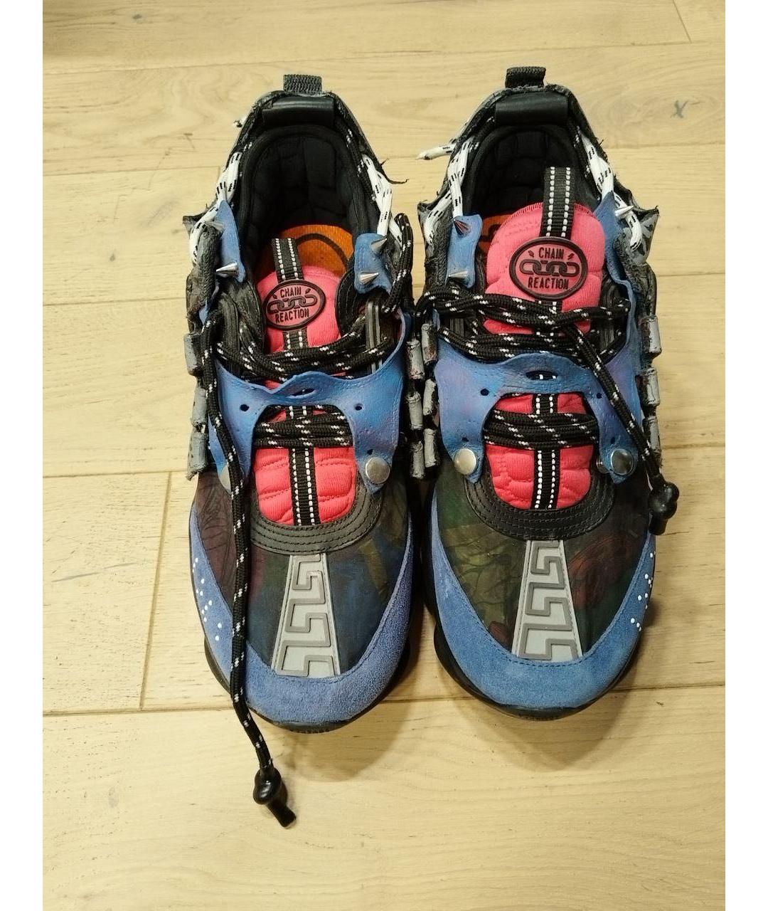 VERSACE Черные замшевые высокие кроссовки / кеды, фото 9