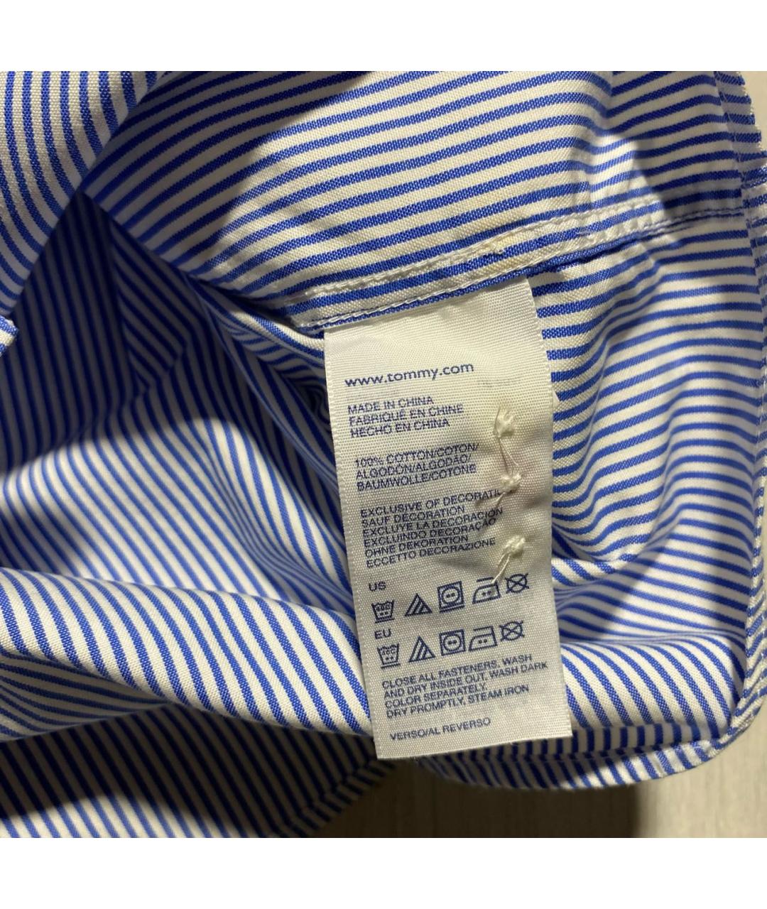 TOMMY HILFIGER Мульти хлопковая кэжуал рубашка, фото 8