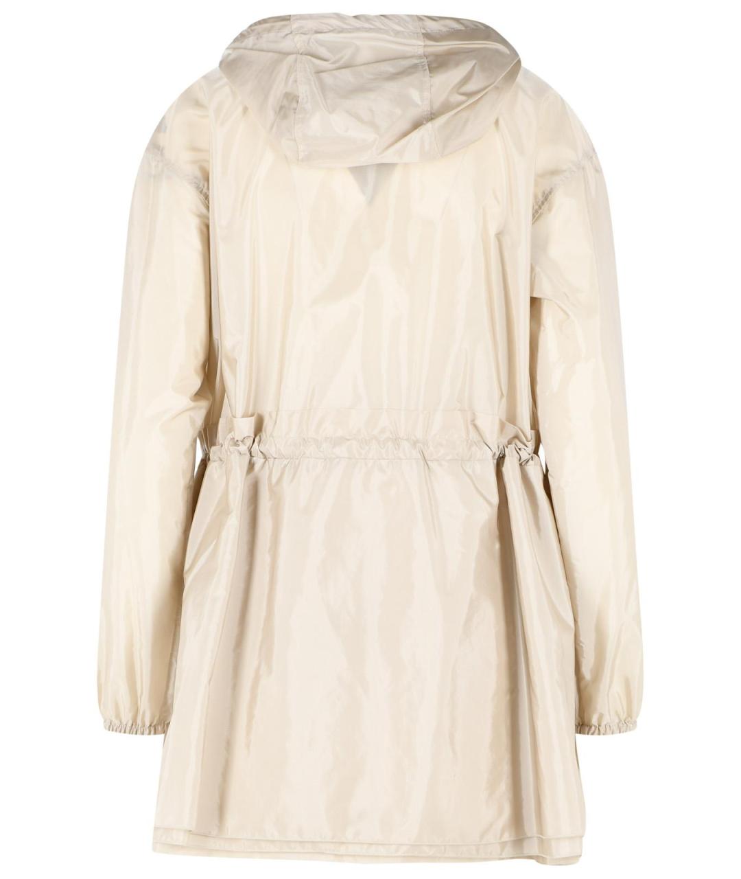 MONCLER Бежевая полиамидовая куртка, фото 3