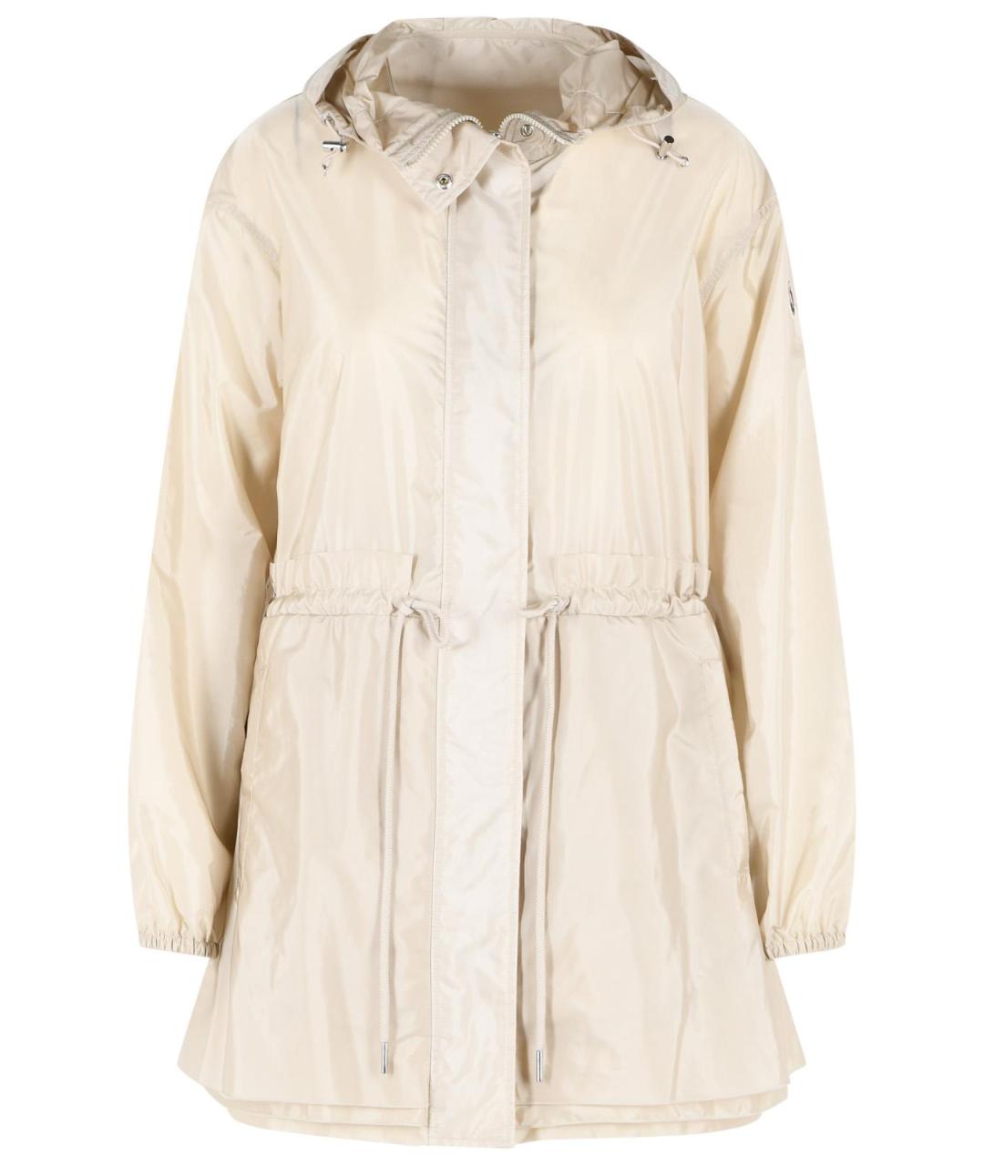 MONCLER Бежевая полиамидовая куртка, фото 1