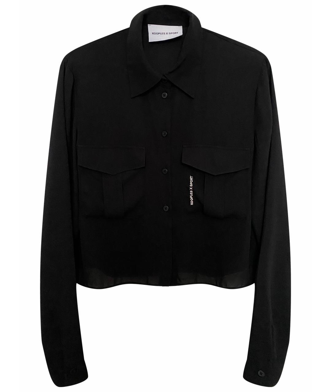THE KOOPLES Черная полиэстеровая блузы, фото 1