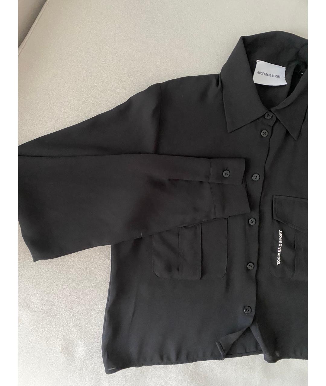 THE KOOPLES Черная полиэстеровая блузы, фото 6