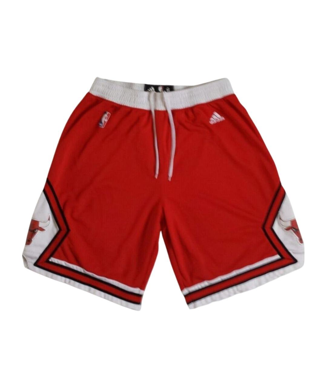 ADIDAS Красные хлопко-эластановые шорты, фото 1