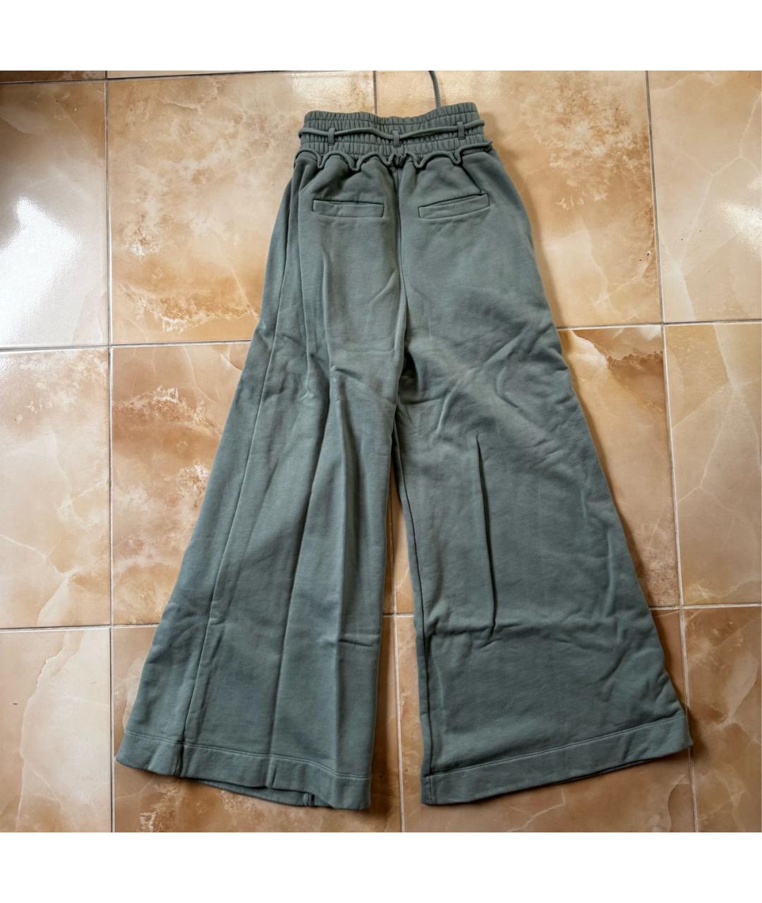 OFF-WHITE Хаки хлопковые брюки широкие, фото 2