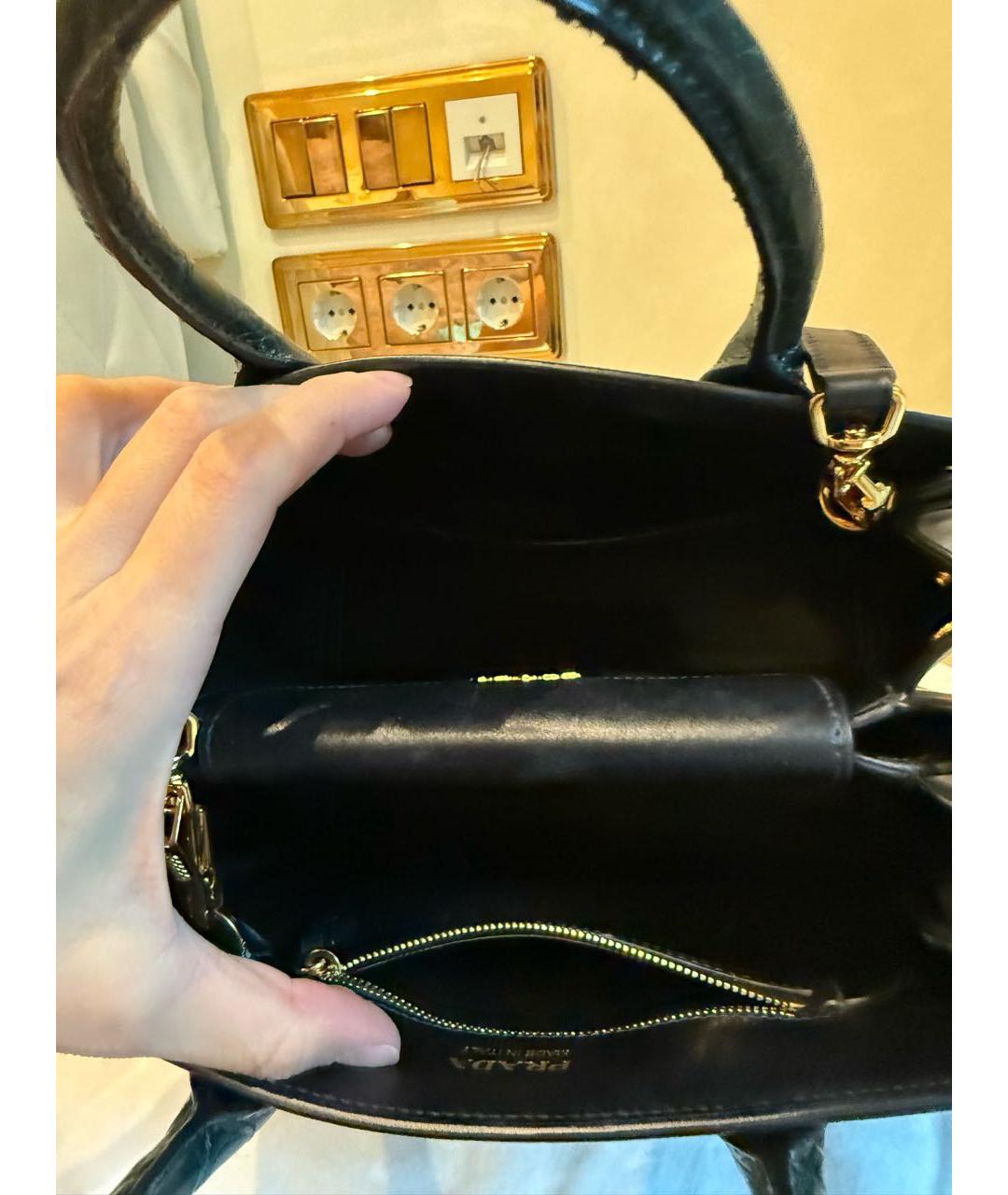 PRADA Зеленая кожаная сумка тоут, фото 5