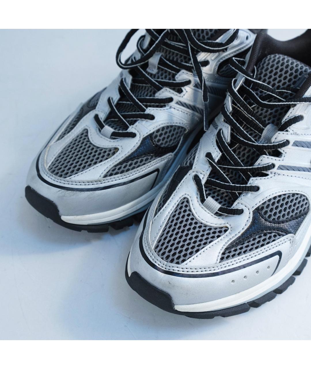 DIESEL Серебряные текстильные кроссовки, фото 3