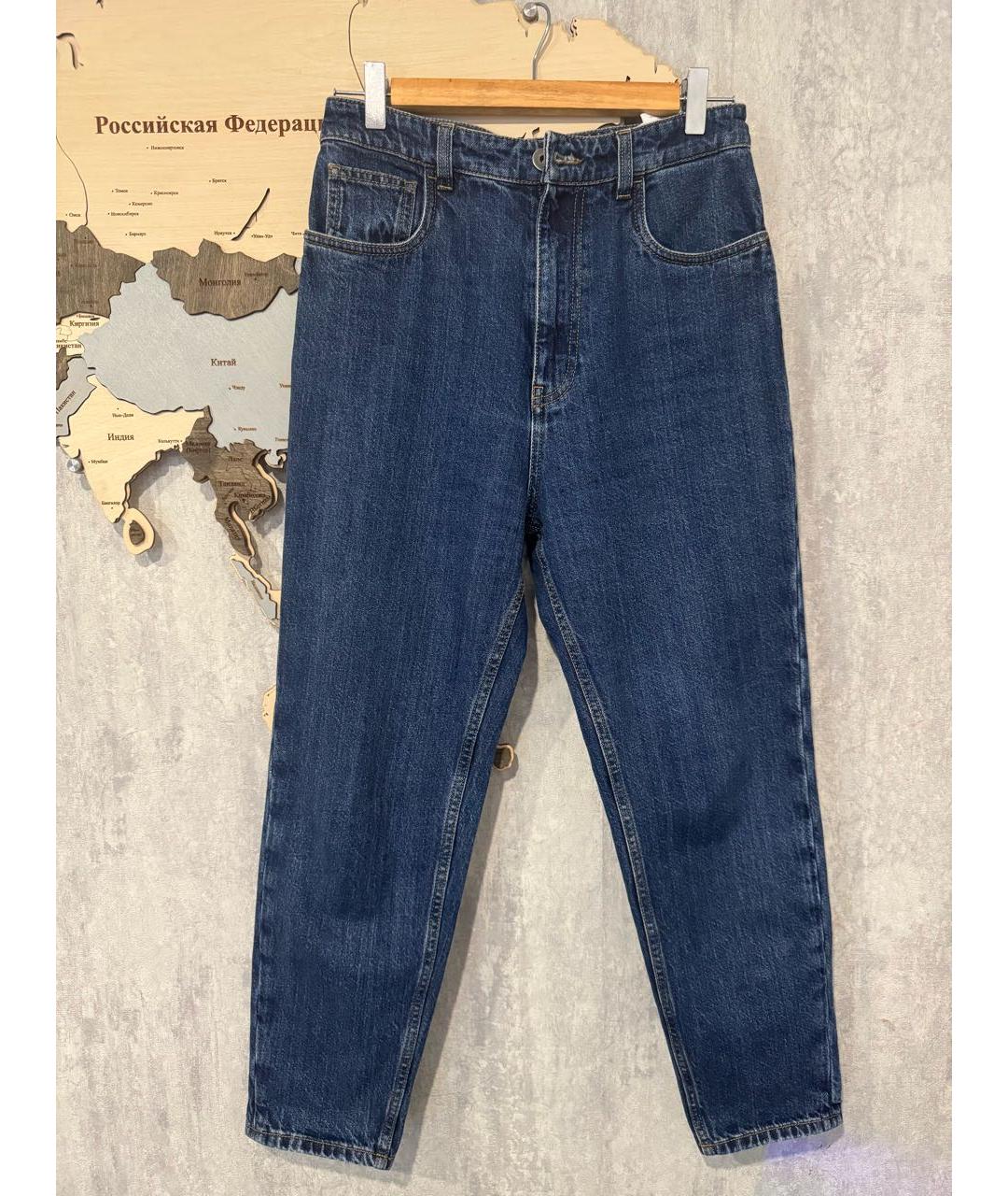 PRADA Синие хлопковые прямые джинсы, фото 5