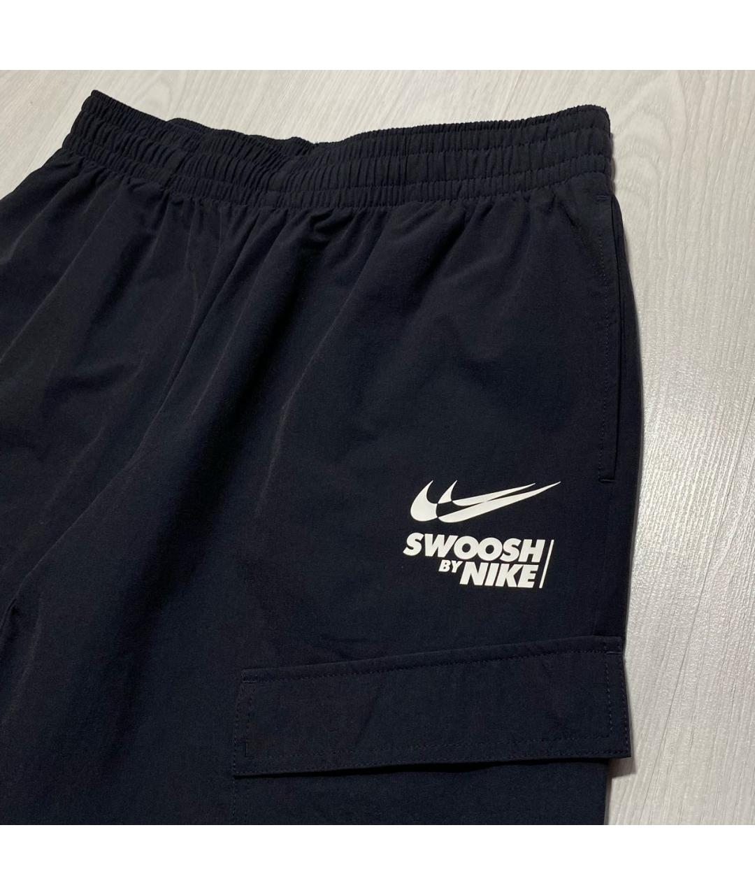 NIKE Черные полиамидовые брюки широкие, фото 2