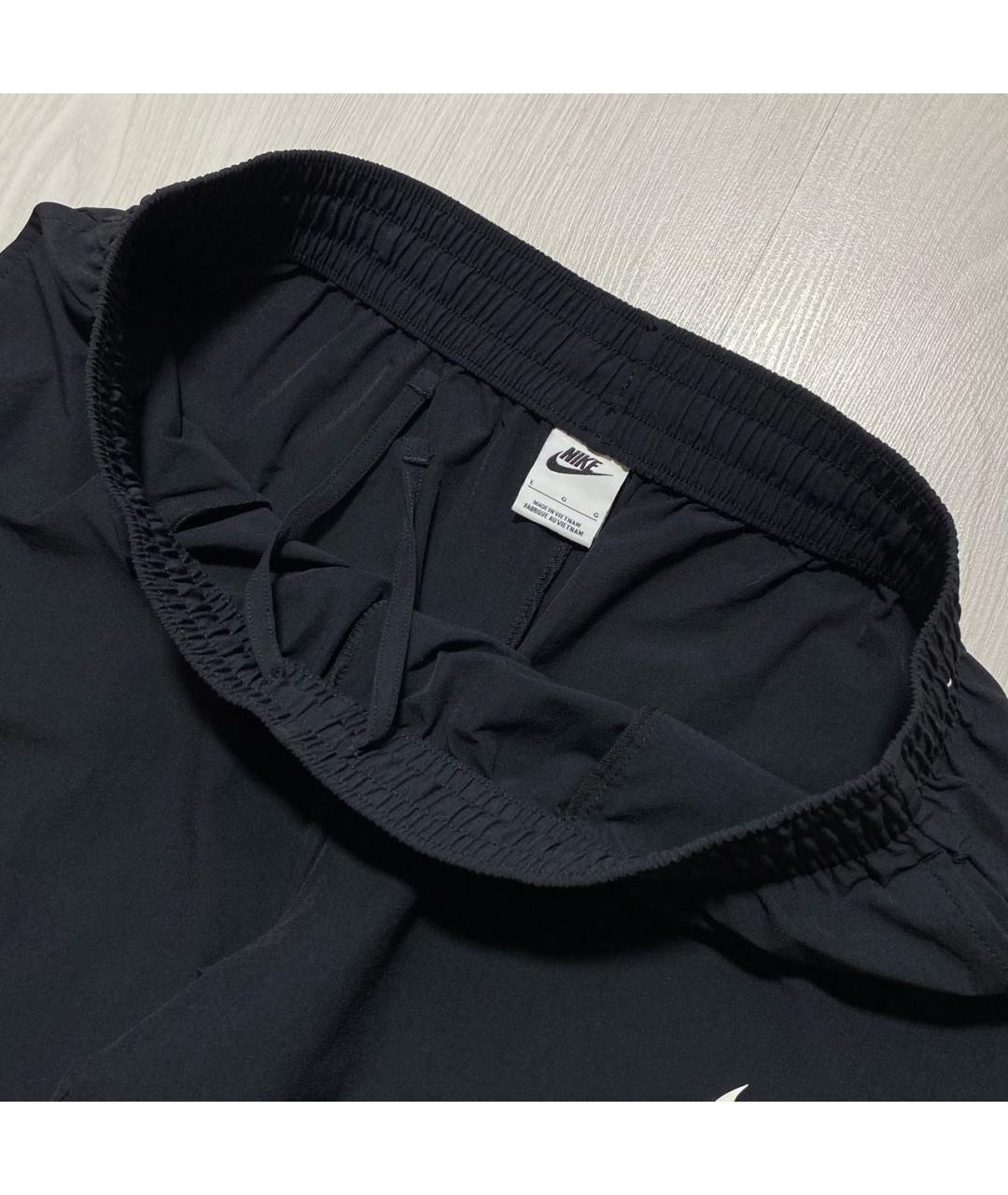 NIKE Черные полиамидовые брюки широкие, фото 3