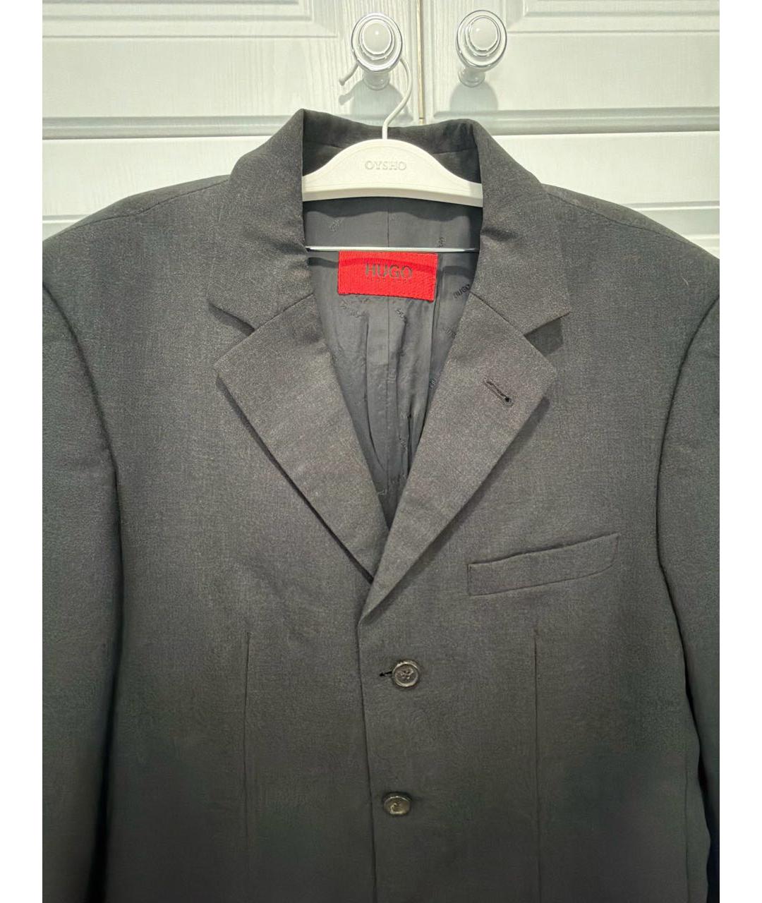 HUGO Серый шерстяной пиджак, фото 3