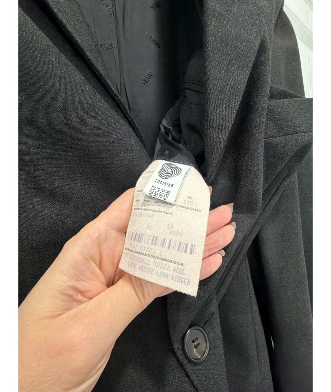 HUGO Серый шерстяной пиджак, фото 5