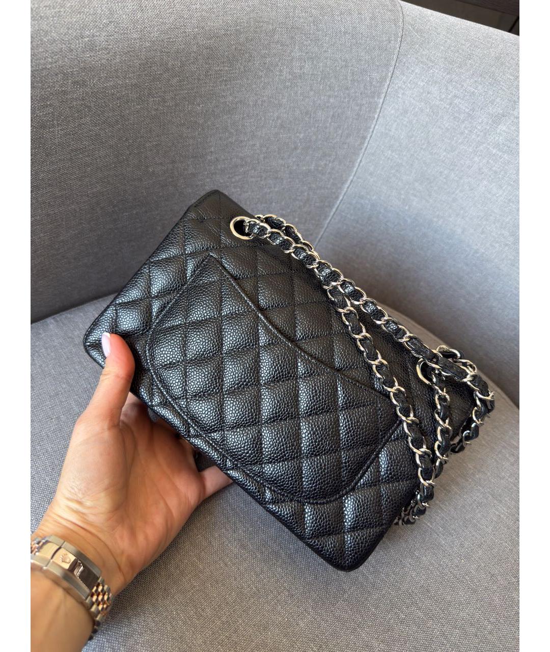 CHANEL Черная кожаная сумка через плечо, фото 3