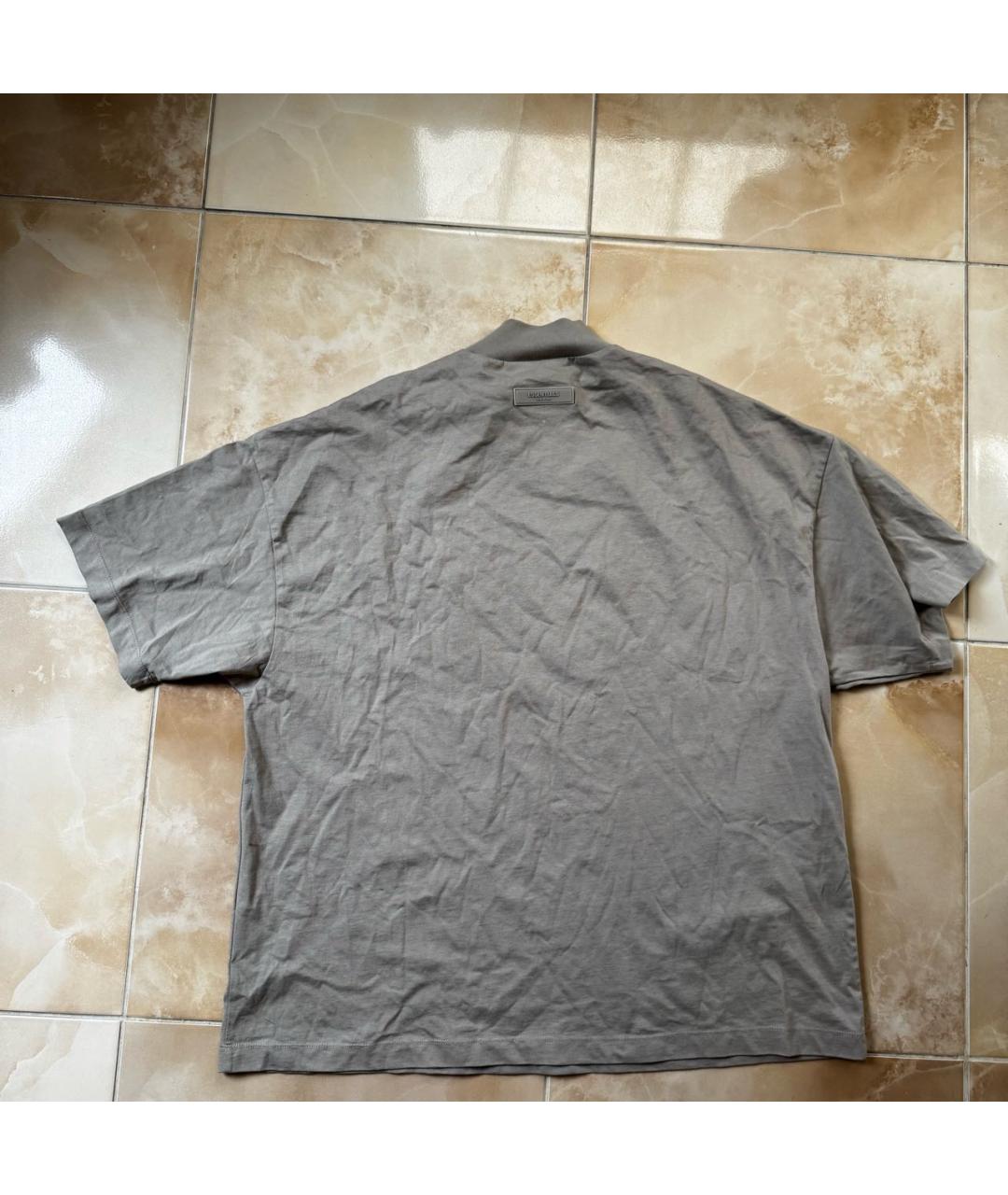 FEAR OF GOD ESSENTIALS Бежевая хлопковая футболка, фото 2