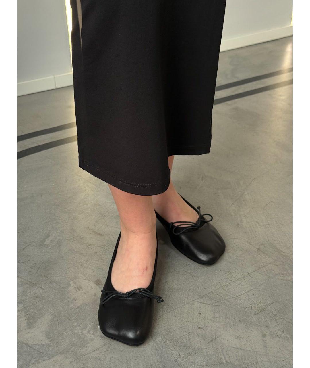 MM6 MAISON MARGIELA Черные кожаные балетки, фото 4