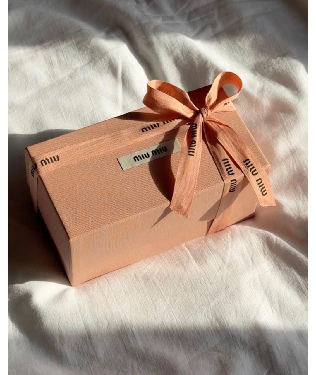 MIU MIU Золотые металлические солнцезащитные очки, фото 7