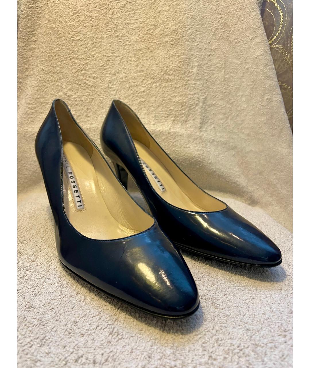 FRATELLI ROSSETTI Темно-синие кожаные туфли, фото 2