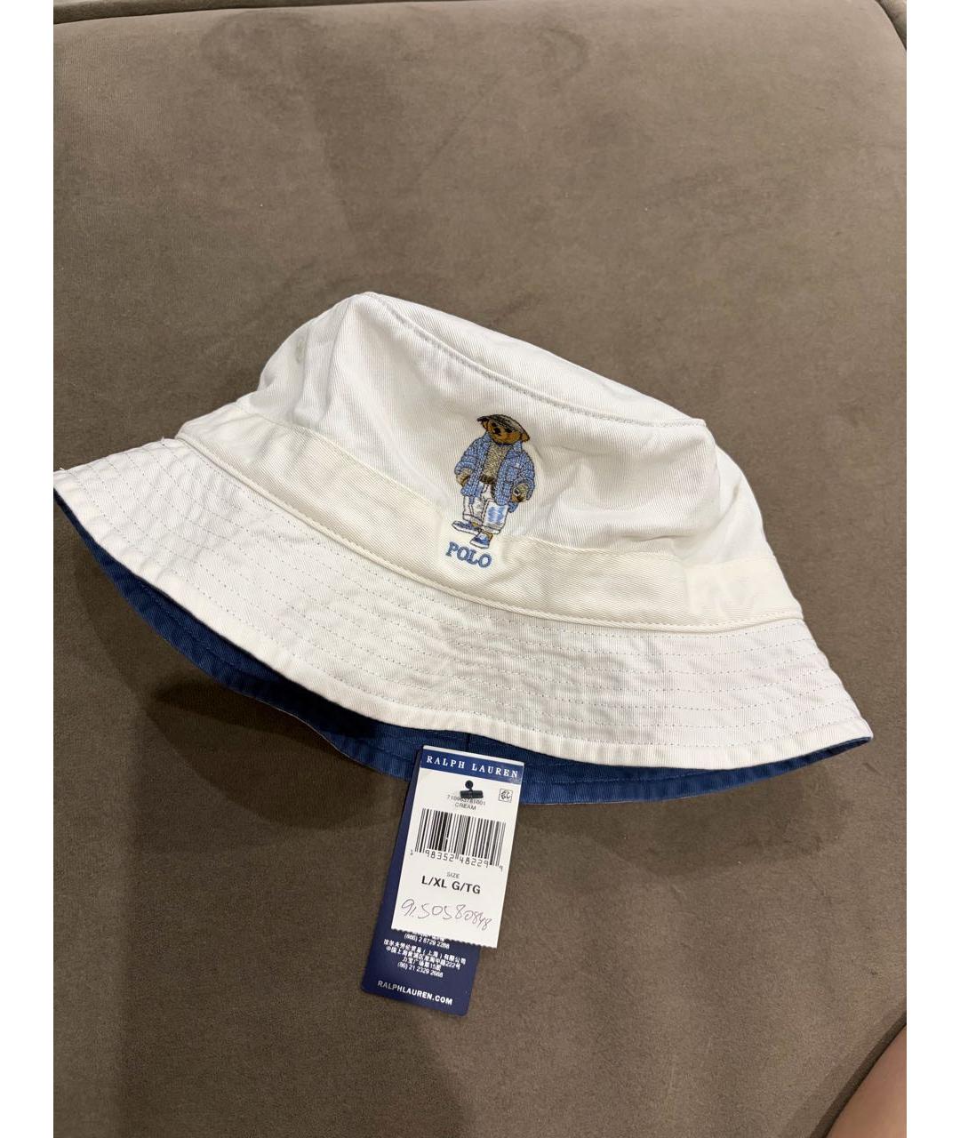 RALPH LAUREN Белая хлопковая панама, фото 3