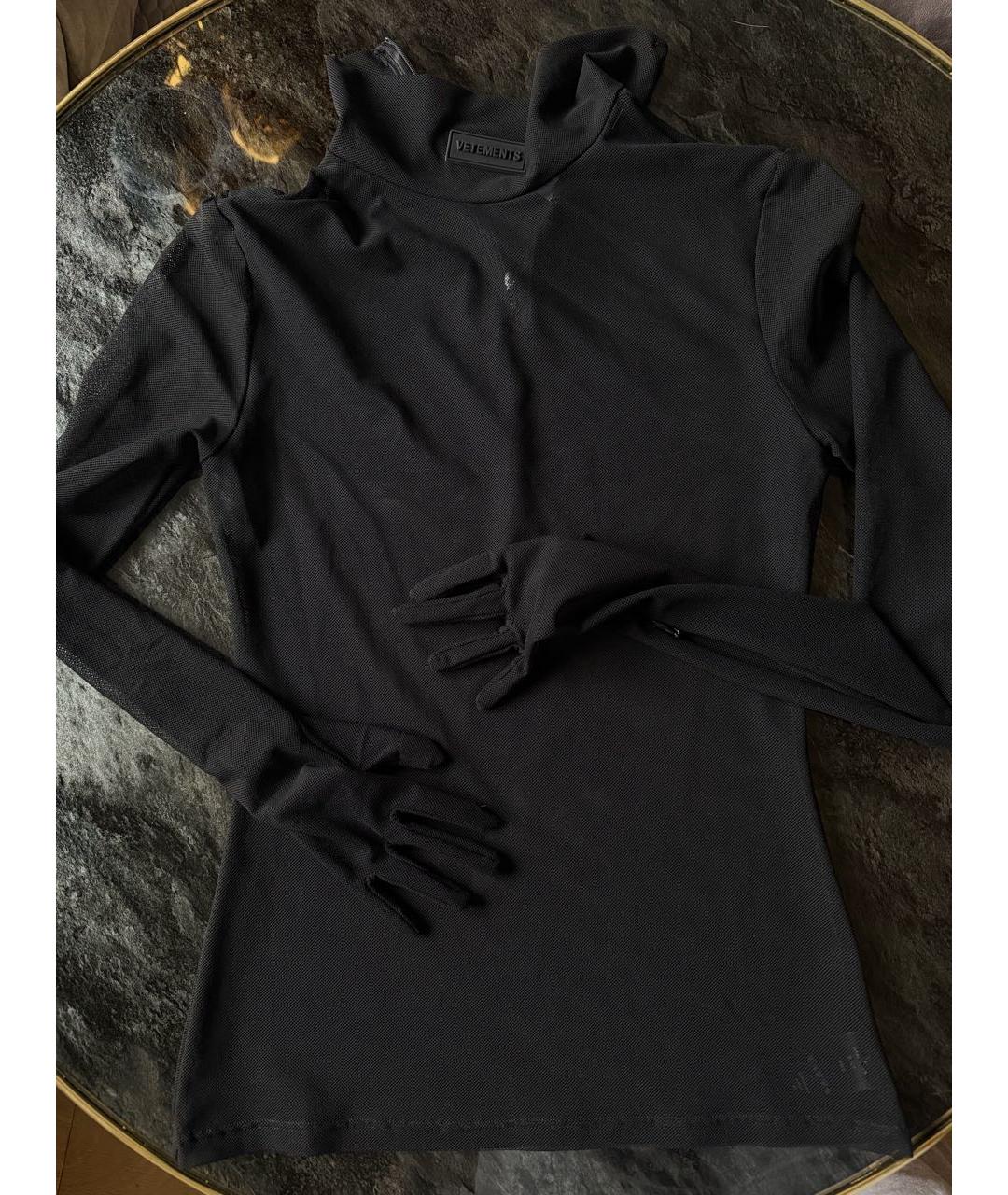 VETEMENTS Черная полиамидовая блузы, фото 3