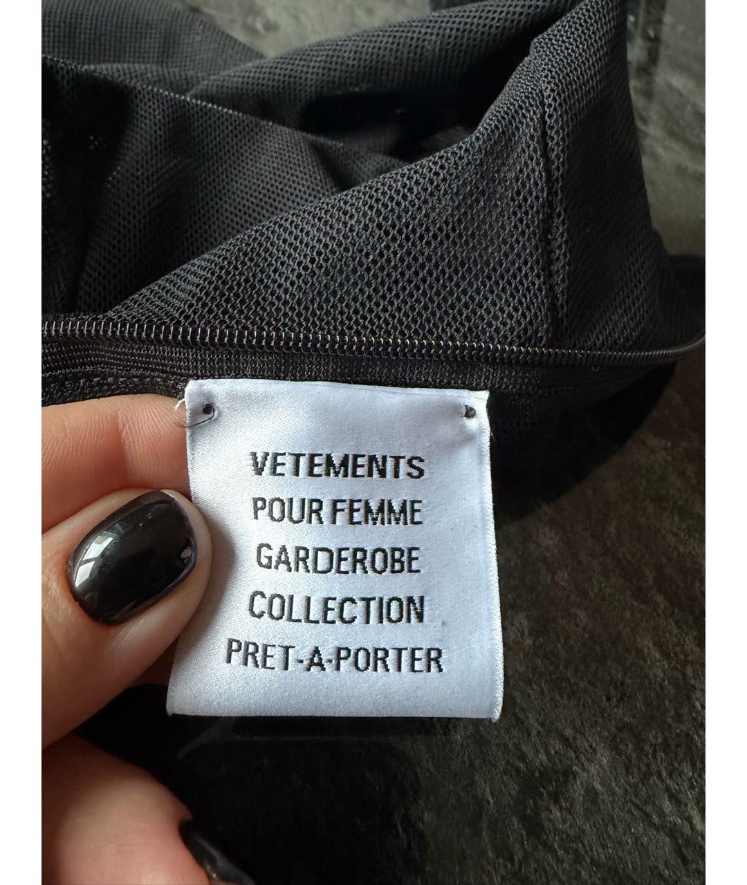 VETEMENTS Черная полиамидовая блузы, фото 6