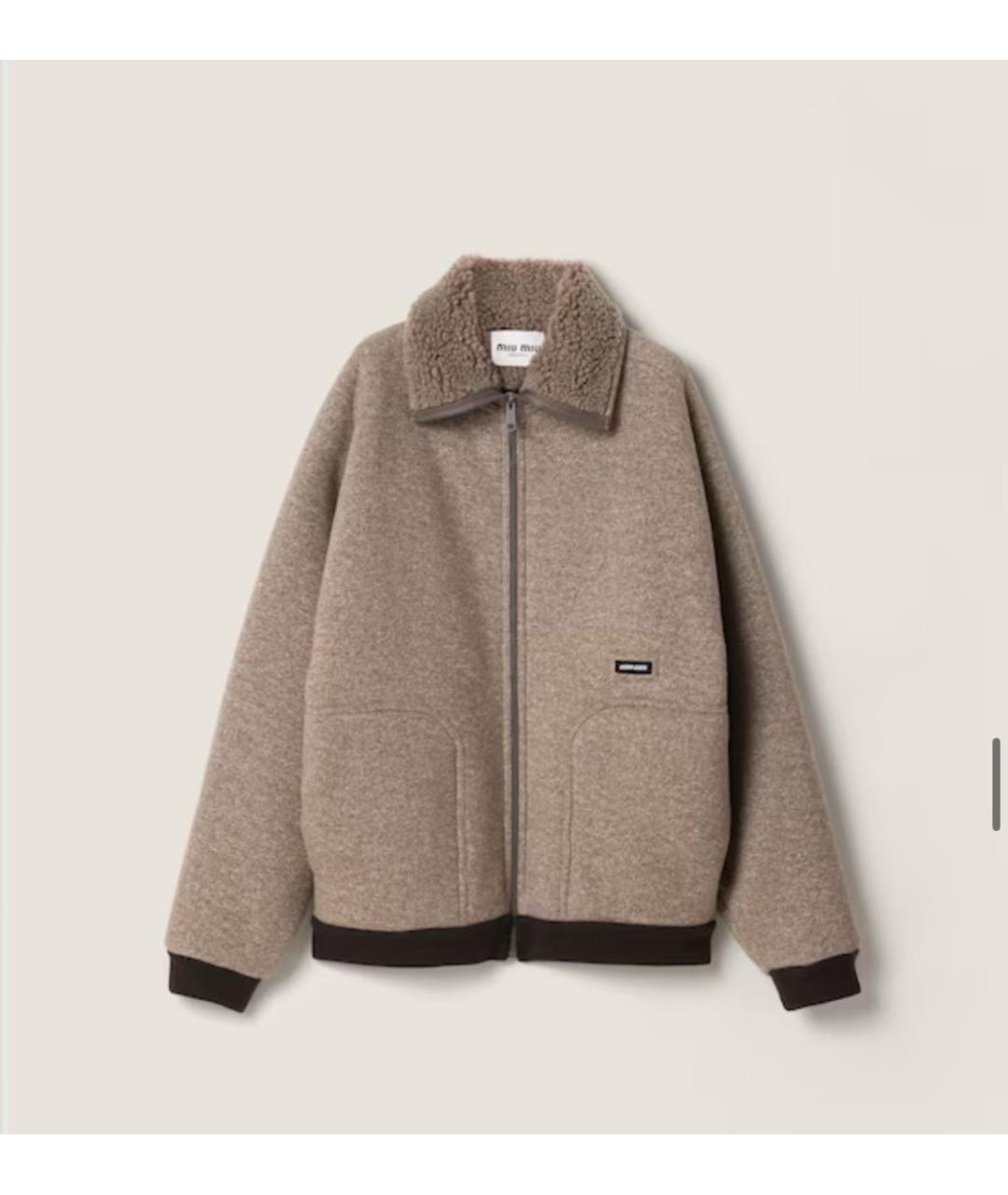 MIU MIU Серая шерстяная куртка, фото 7