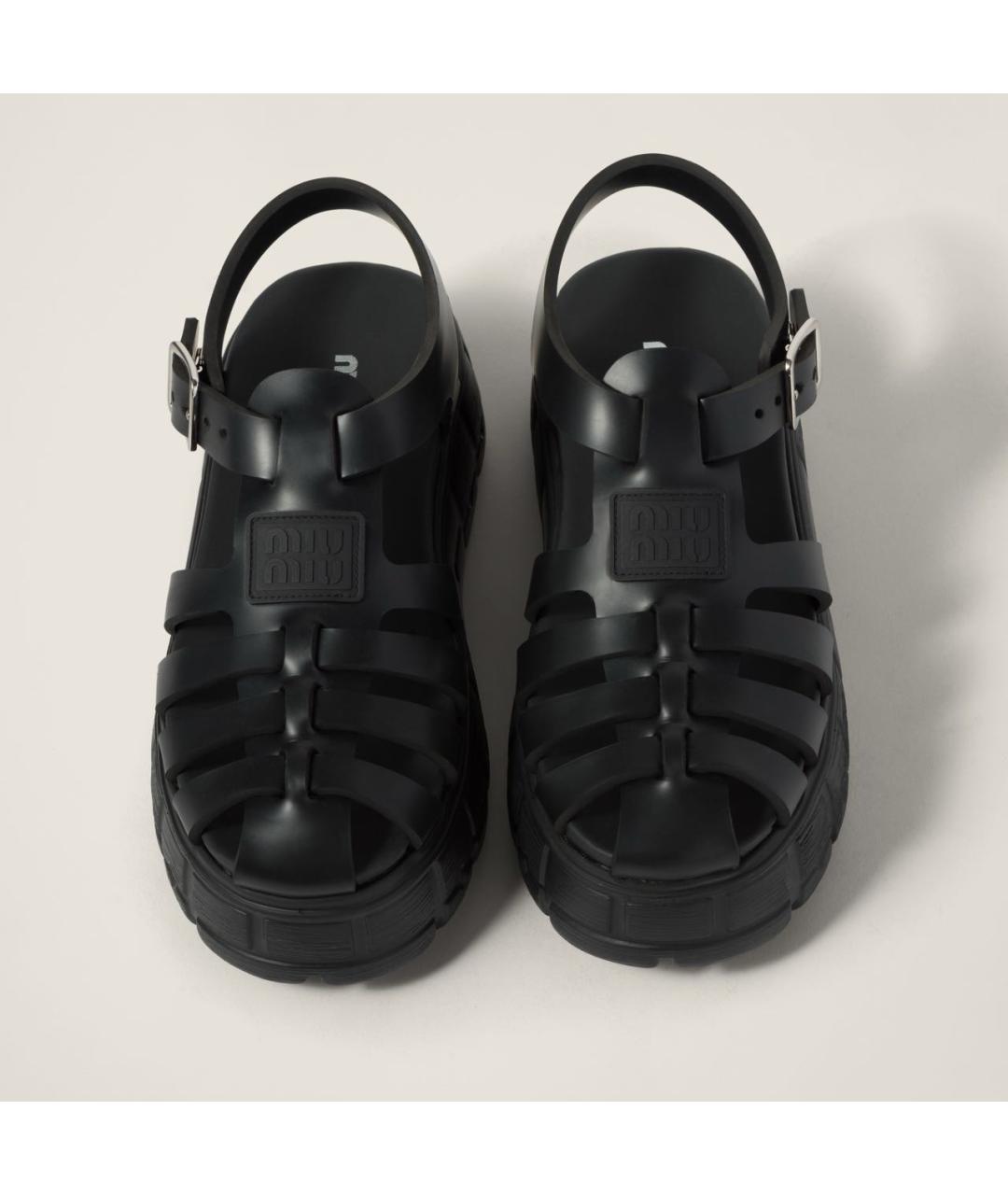 MIU MIU Черные сандалии, фото 2