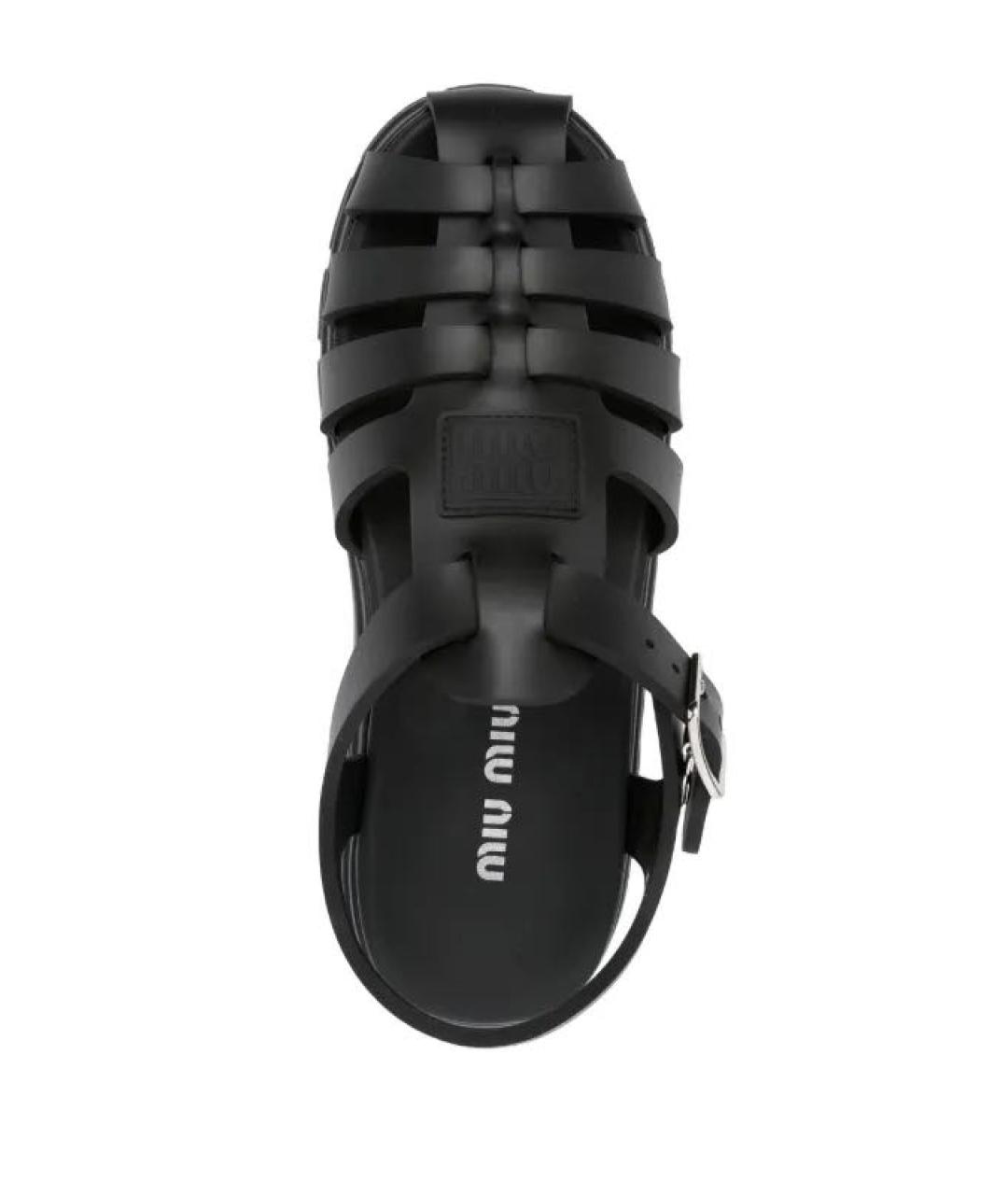 MIU MIU Черные сандалии, фото 3