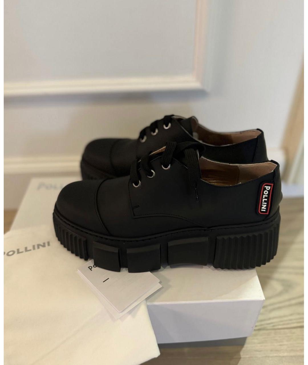 POLLINI Черные кожаные ботинки, фото 8