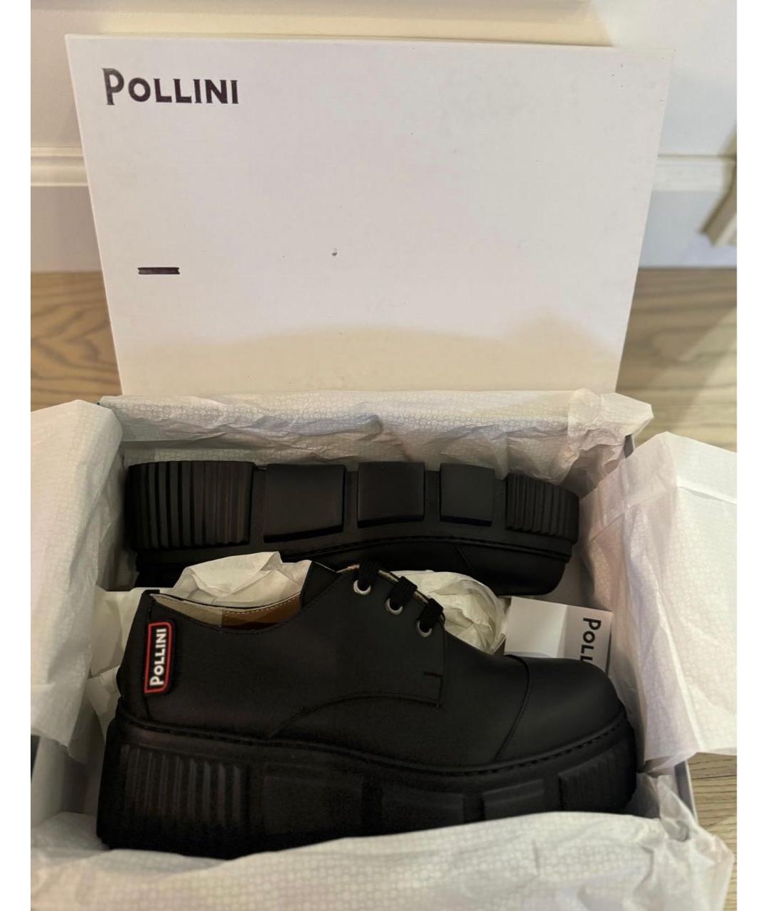 POLLINI Черные кожаные ботинки, фото 7