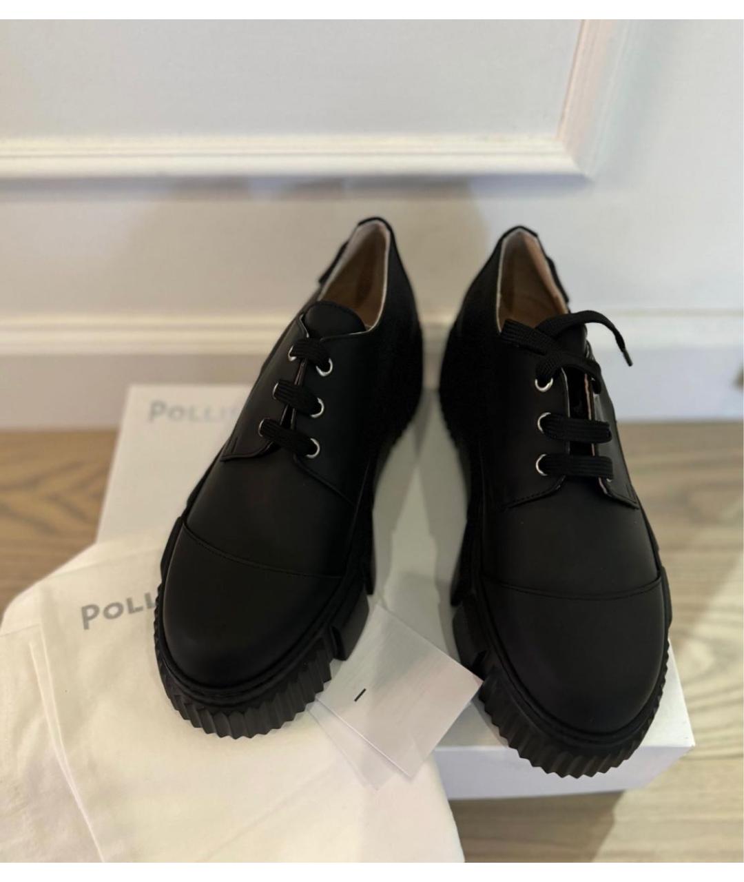 POLLINI Черные кожаные ботинки, фото 2