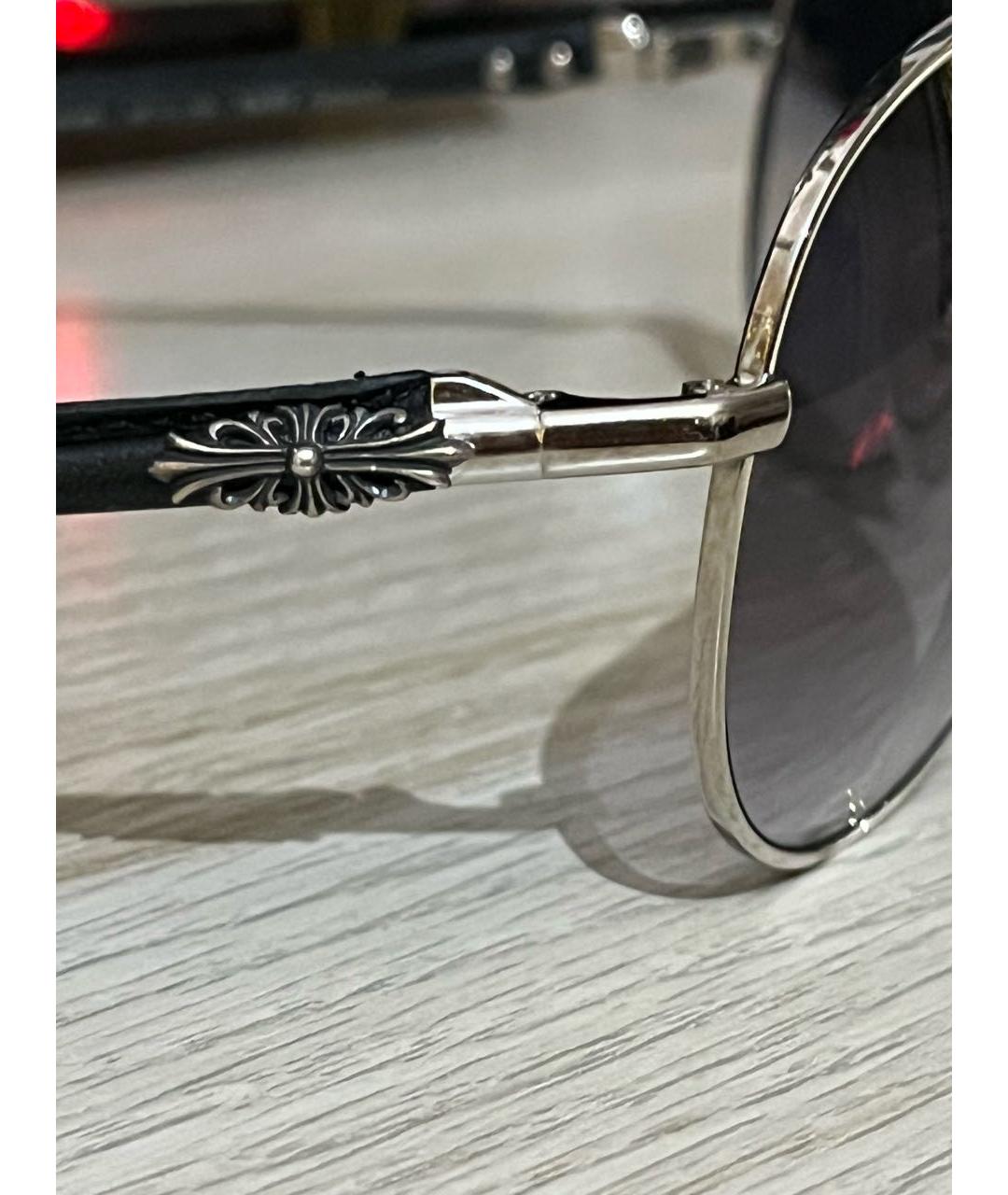 CHROME HEARTS Черные пластиковые солнцезащитные очки, фото 3