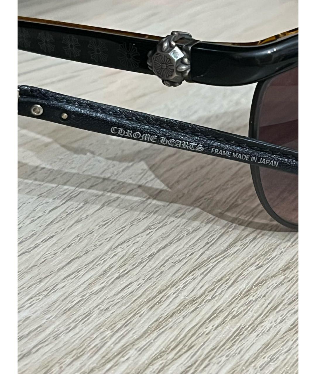 CHROME HEARTS Черные пластиковые солнцезащитные очки, фото 8