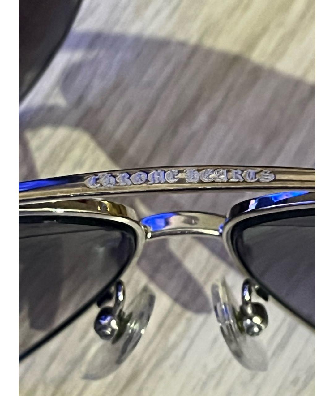 CHROME HEARTS Черные пластиковые солнцезащитные очки, фото 4