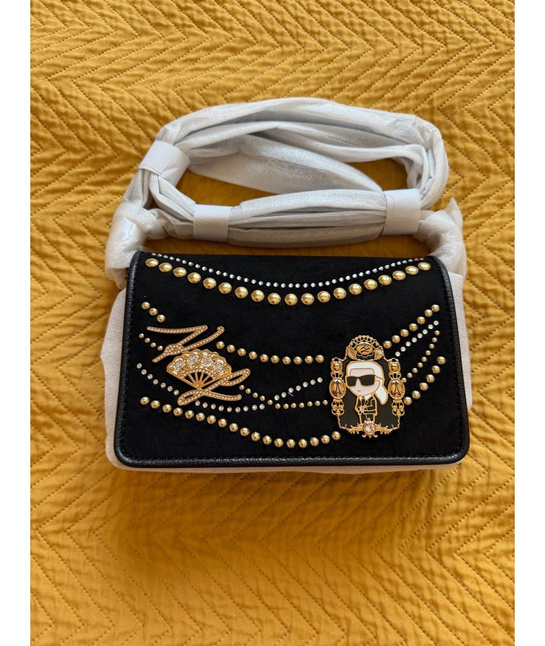 KARL LAGERFELD Черная сумка через плечо, фото 3